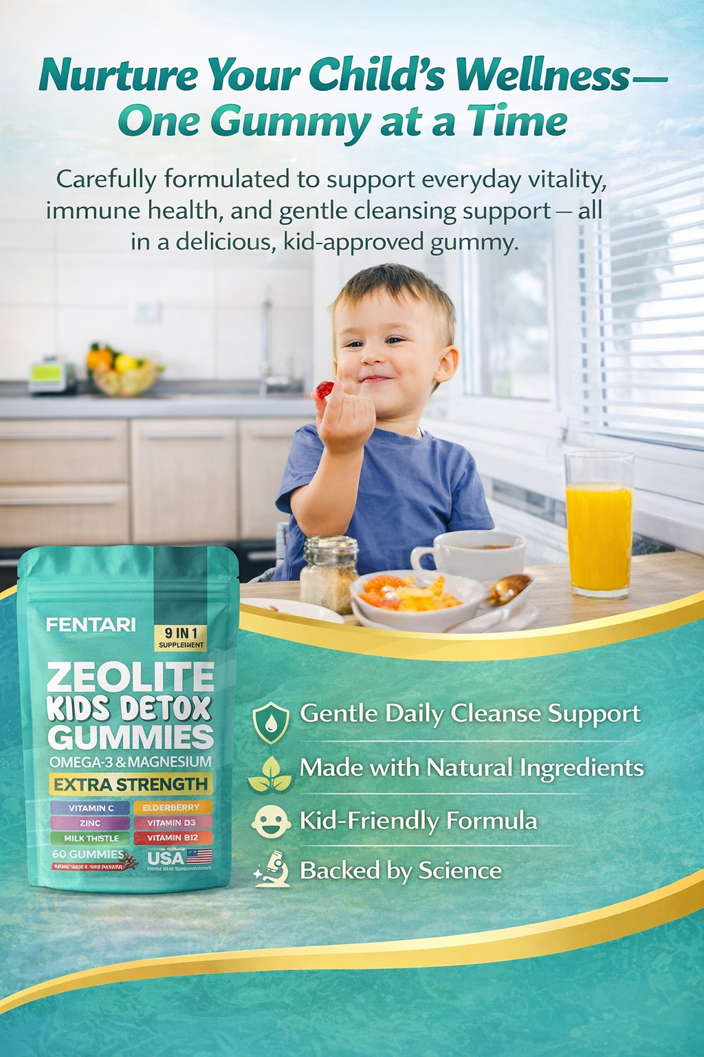 Fentari Kids Essential Detox & Vitamin Gummies